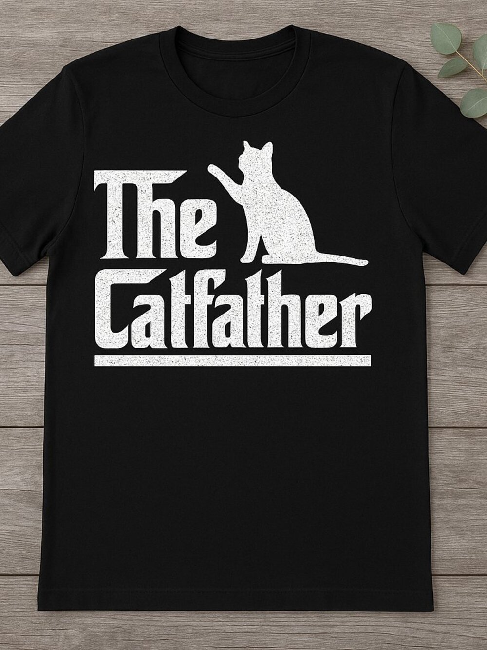 The Catfather Graphic Tee | Funny Cat Lover T-Shirt | Vintage Mafia Style